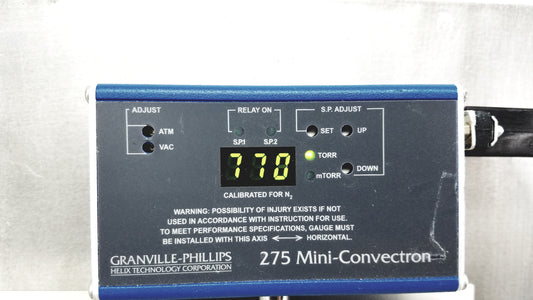 MMR Technologies Vacuum Control Manifold System With Granville-Phillips 275 Mini-Convectron Gauge