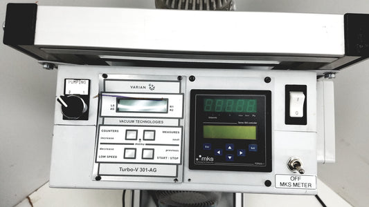 Varian Turbo-V 301-AG Navigator Vacuum Pump System With Agilent IDP15 Dry Scroll Pump & Cart
