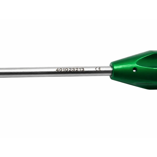 Arthrex ar-1920tb green-handle surgical instrument with metallic shaft engraved serial number and ce marking medical equipment