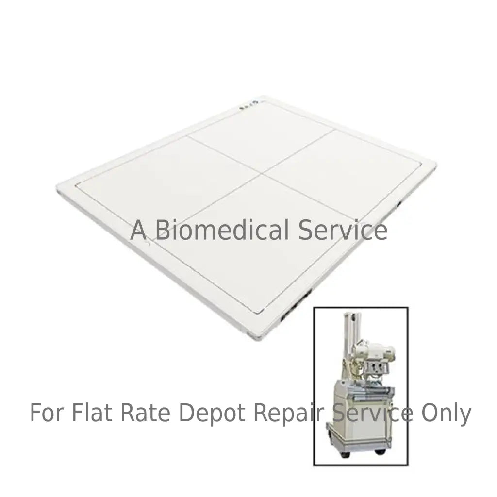 White rectangular digital radiography imaging plate with subtle grid lines for axia dr plus wireless panel flat-rate repair service