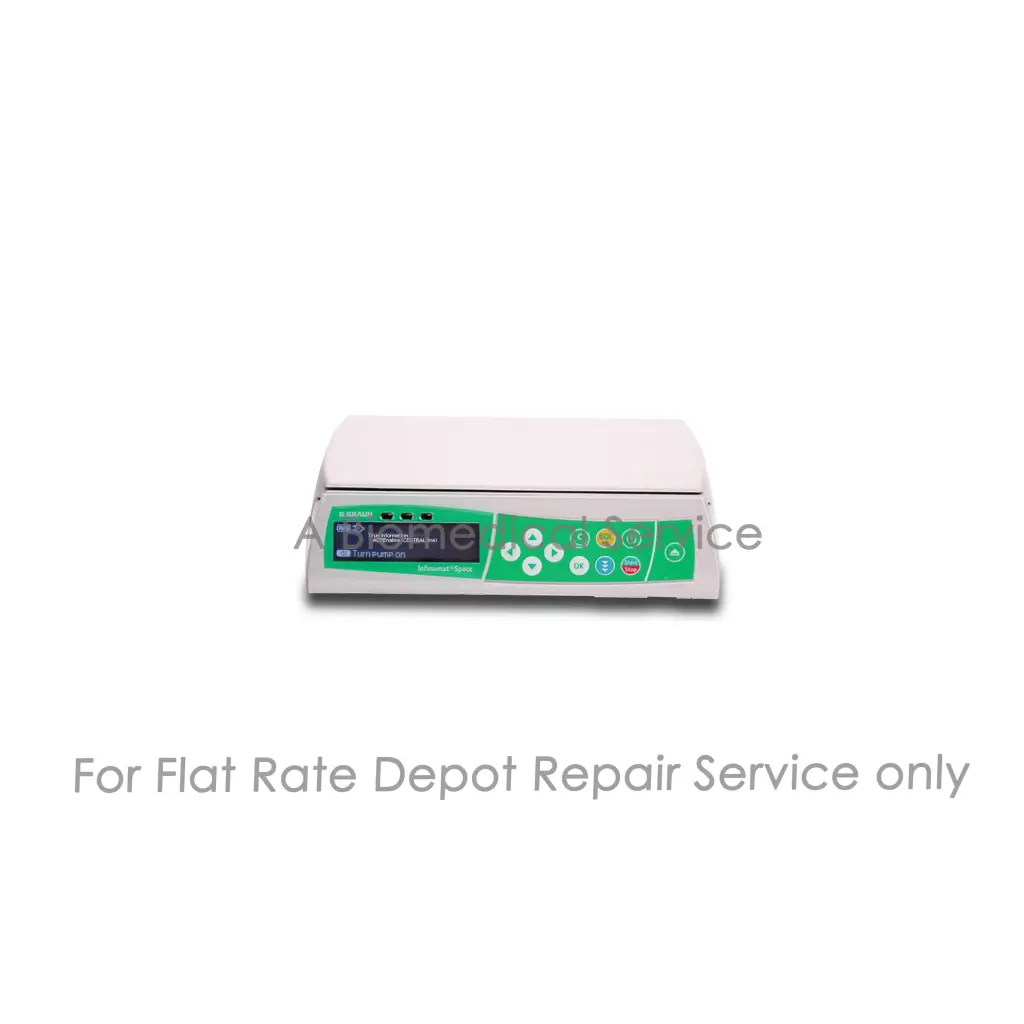 White digital scale with green control panel and function buttons for braun infusomat medical equipment repair service