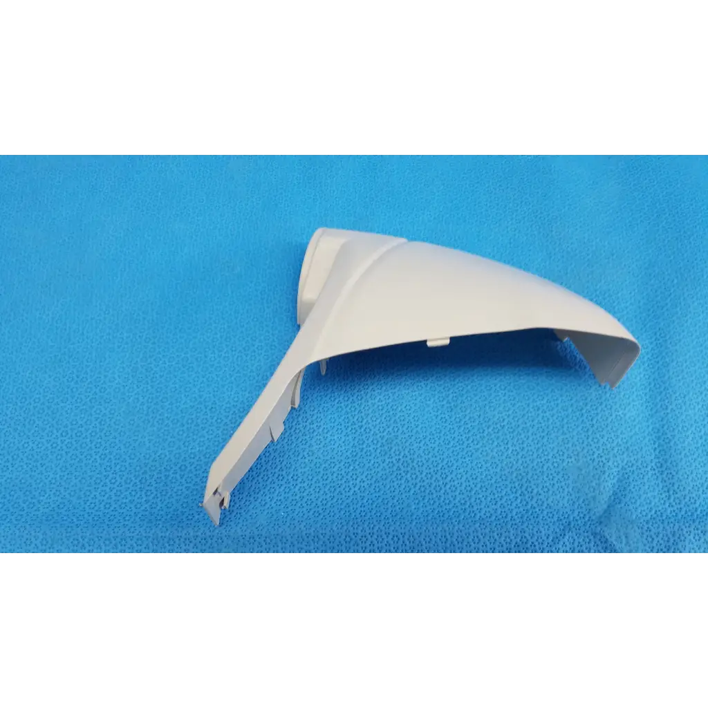 White plastic base arm joint cover housing for right side of Topcon TRC-NW8 retinal camera vehicle mirror