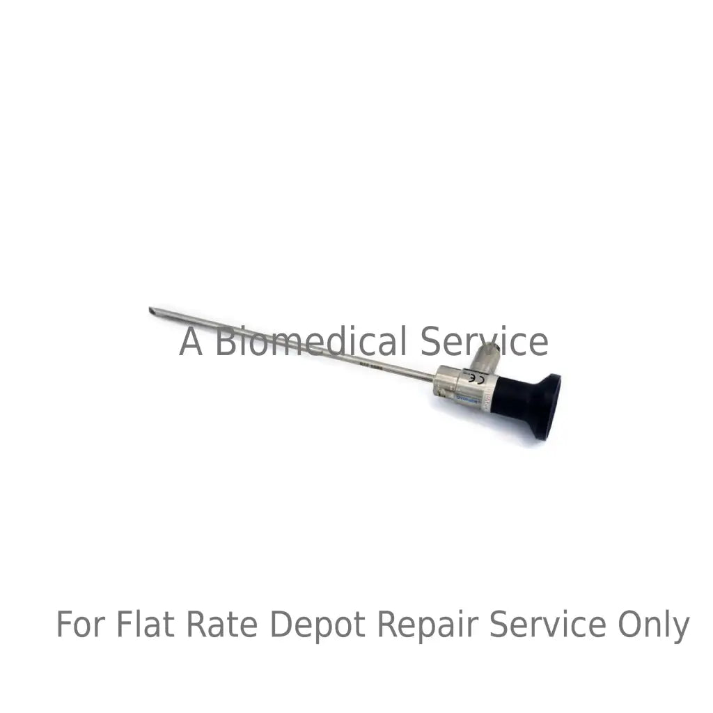 Silver dyonics arthroscope 4.0 mm with black ergonomic handle and metallic joints for medical equipment repair service
