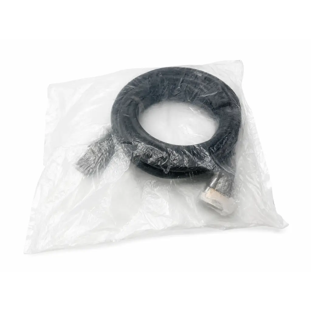 Black coiled extron electronics dvi-d male-to-male 15 ft cable biomed certified wrapped in clear plastic packaging