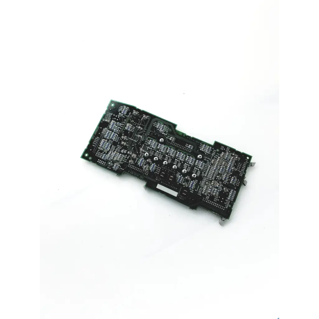 Black rectangular hark analog interface pcba with silver circuitry and components mounted for analog signal processing