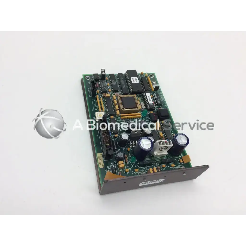 Green printed circuit board with black integrated circuits blue capacitors and gold connectors for hologic qdr4500 circuit board