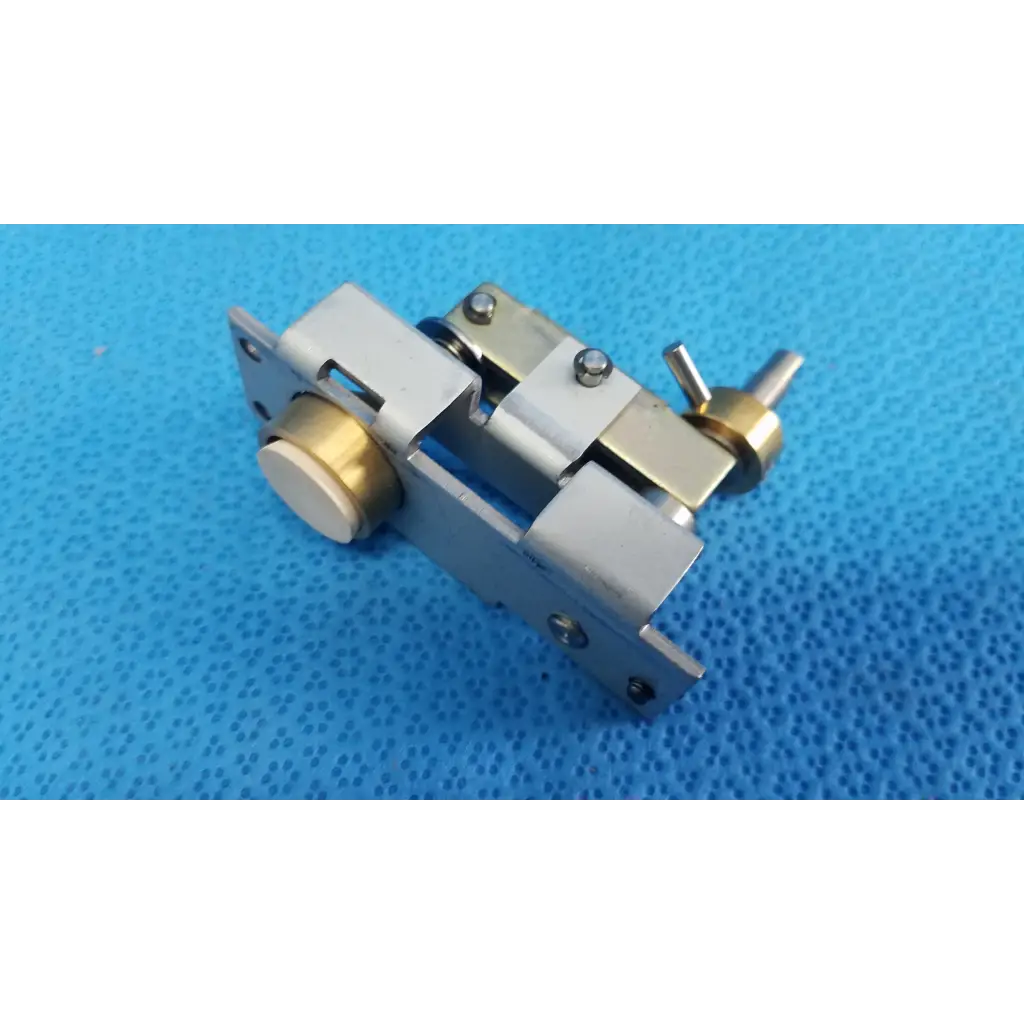 Silver and brass-colored metal main unit locking knob with plunger pin mechanical assembly for topcon retinal camera