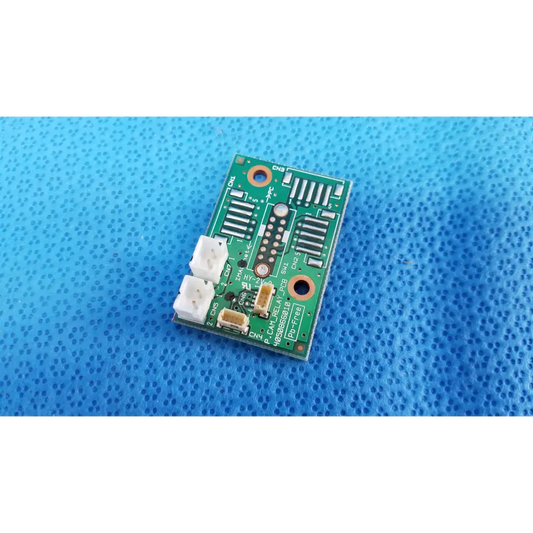Green rectangular internal camera relay connection pcb board with white connectors and black components for topcon fundus camera
