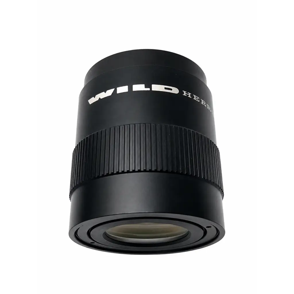 Black wild herd telescope eyepiece with textured grip ring and white branding for leica microscope camera lens