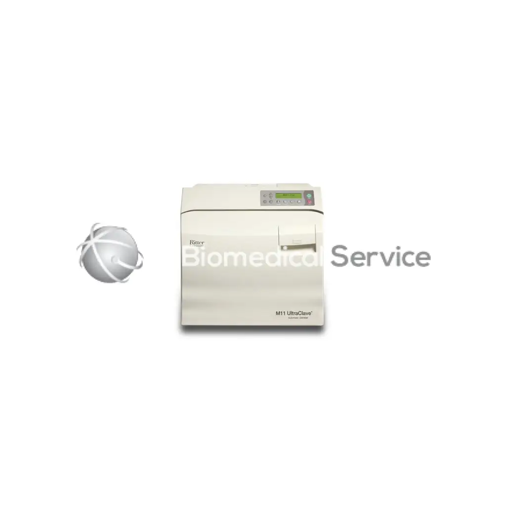 Beige midmark m11 ultraclave autoclave sterilizer with digital control panel and door latch for efficient sterilization