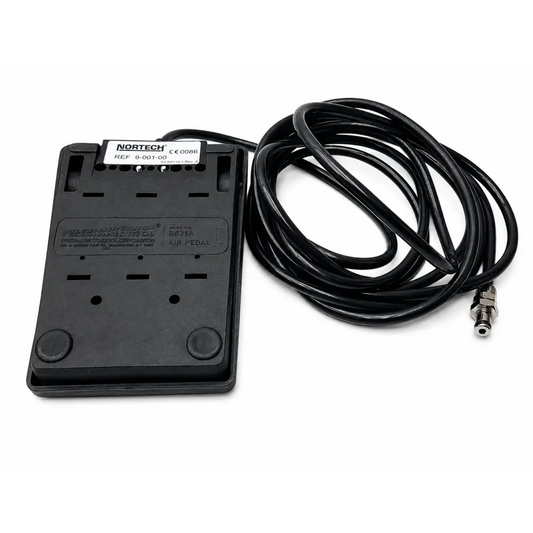 Black nortech pressair trol b621a air pedal with coiled cable and metallic connector