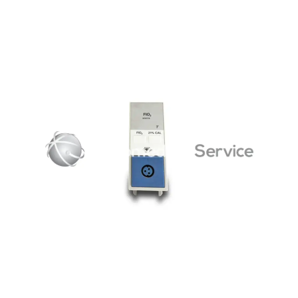 Philips fio2 m1017a blue and white medical oxygen flow meter with fio2 21% cal label and circular front port