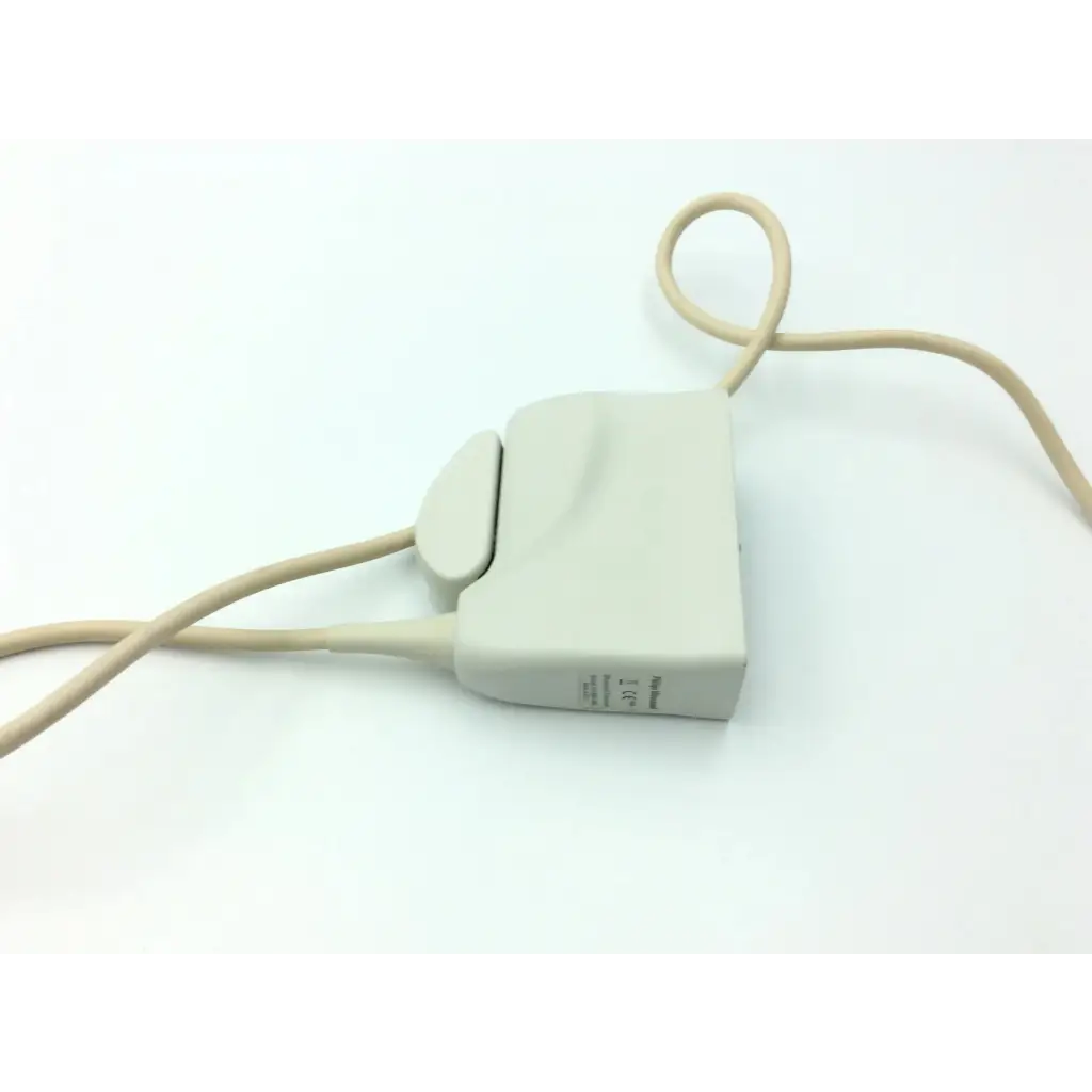 Beige plastic power strip with two cables and switch for philips s7-2t omni tee transducer use