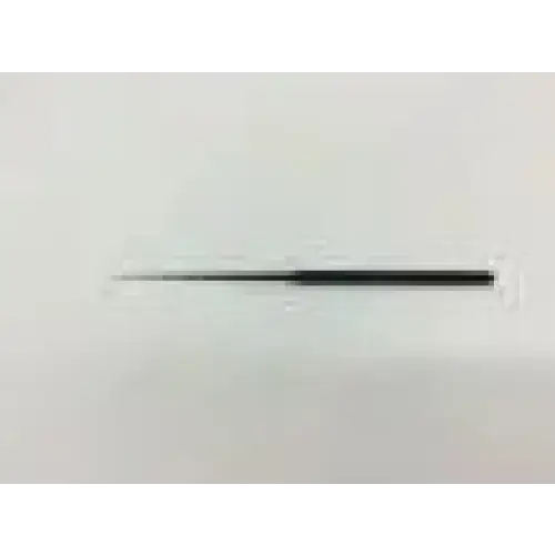 Black metal ent round knurled straight pick with slender pointed tip and smooth cylindrical shaft by richards 13-0360