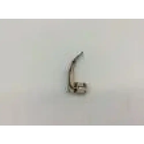 Silver curved stainless steel laryngoscope handle with hinge for rusch mac-2 steel laryngoscope fiber optic blade