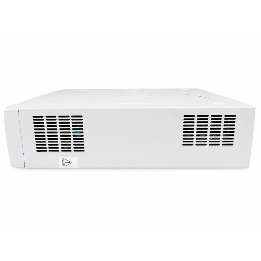 White rectangular stryker sidne suite integrated control system with black ventilation grilles on both sides back view