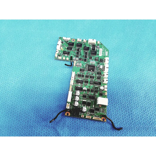 Topcon trc-nw8 ky green pcb control circuit board with black integrated circuits and white connectors for precision use