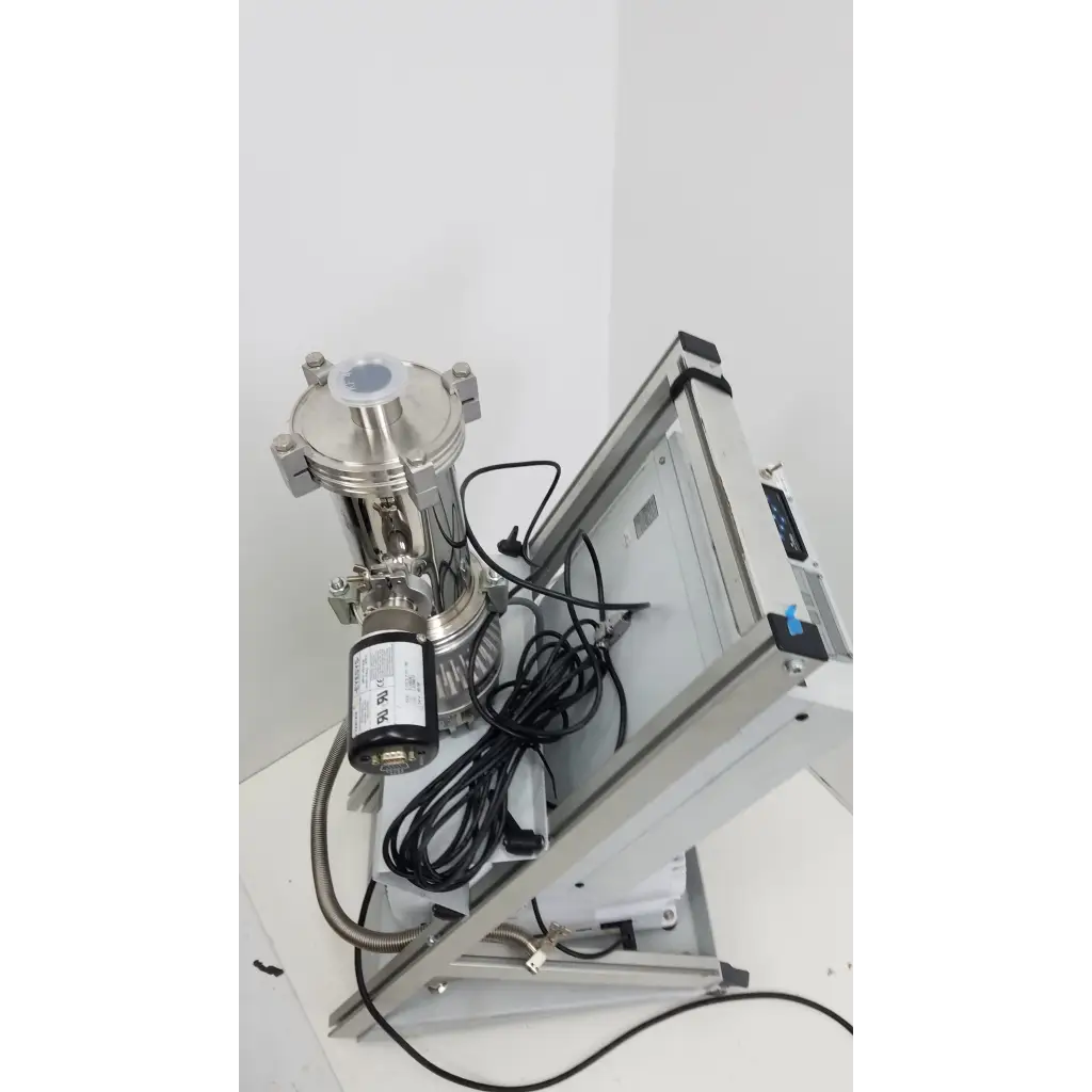 Stainless steel turbo-v 301-ag navigator industrial pump with cylindrical body flanged connections and attached motor