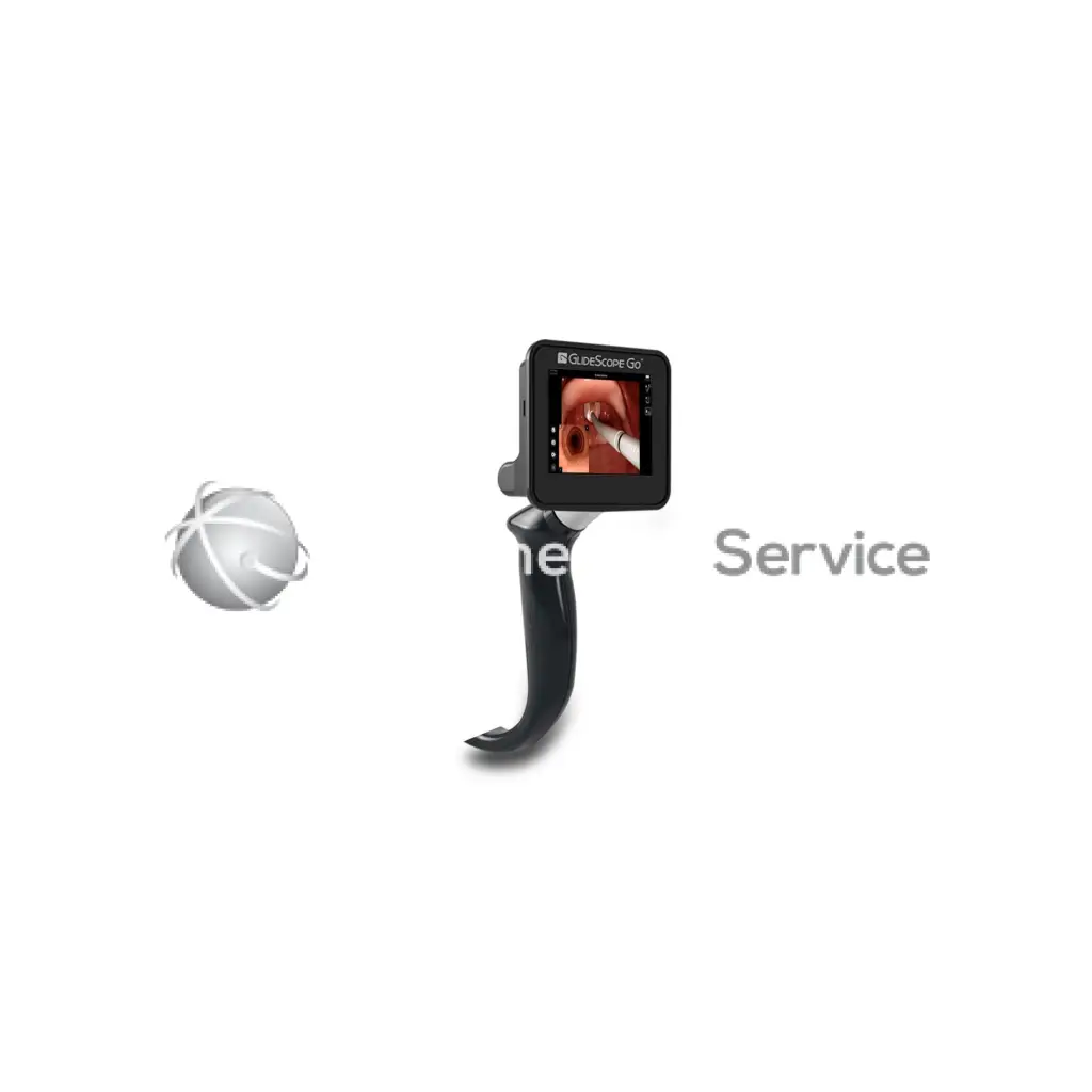 Black verathon glidescope go handheld endoscope with integrated screen displaying internal view for biomedical service