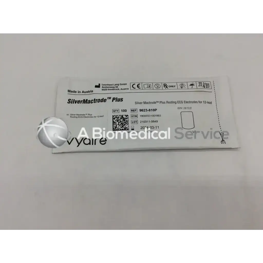 Vyaire 9623-810P Silver Mactrode Plus resting ECG