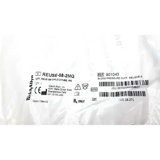 WelchAllyn Reuse-08-2MQ 901043 Cuff SM Child 2-Tube - Blood