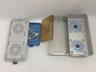 BioMedical-Gyrus ACMI 70339001 Diego ENT Shaver Handpiece w/ Aesculap Cases & Jf224T Tray