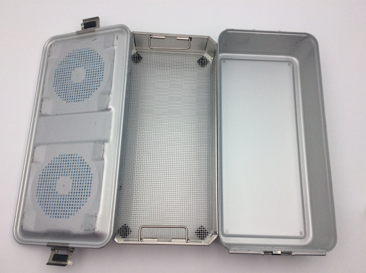 aページ Aesculap Sterilization Container 78532 w/ basket & lid JK489