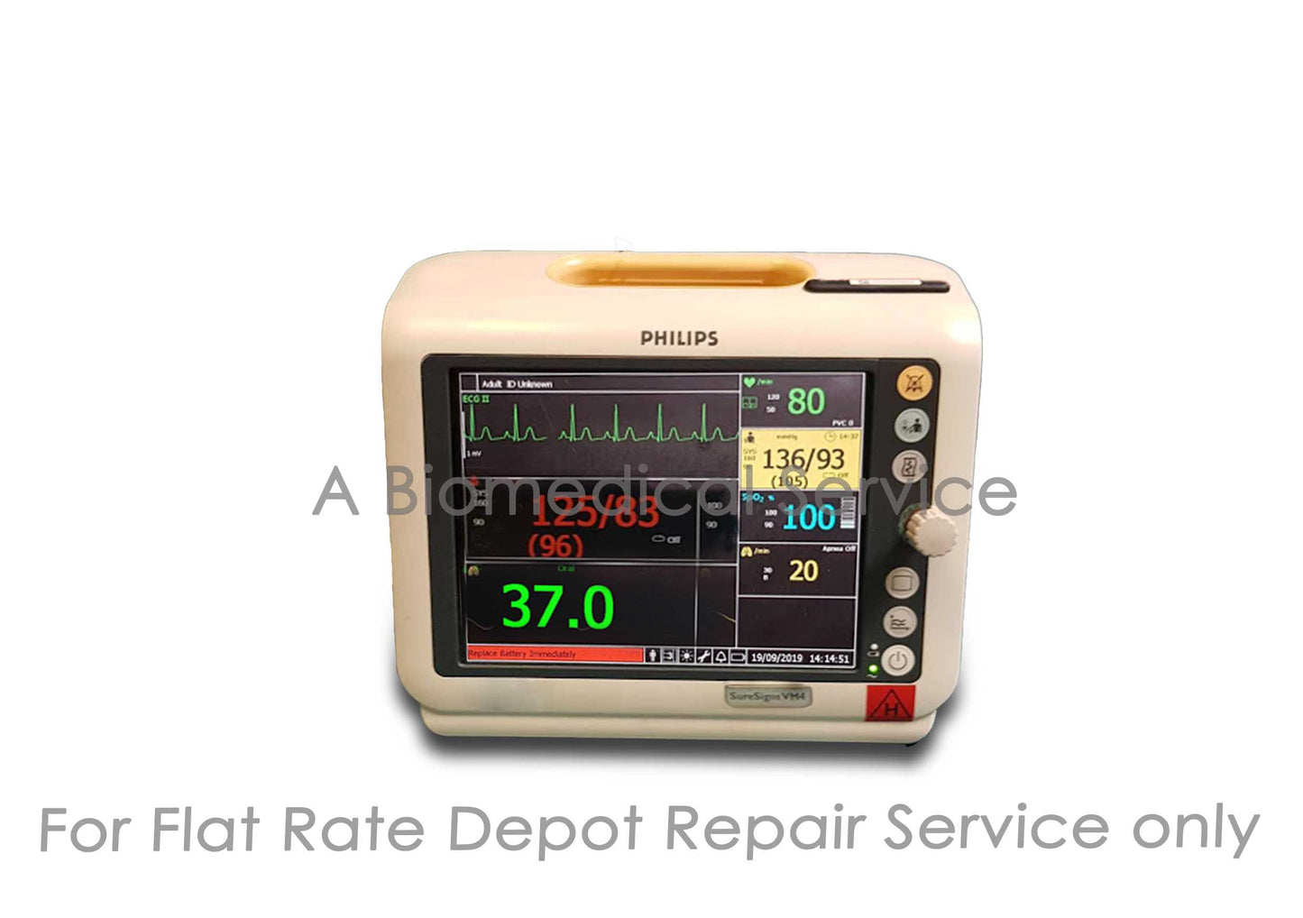 Philips Sure Signs VM4 Bedside Patient Monitor Repair Service Philips