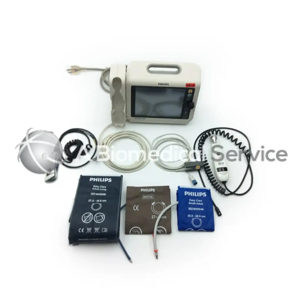 Load image into Gallery viewer, A Biomedical Service Philips Healthcare SureSigns VS4 Vital Signs Monitor w/ Temp Probe & Blood Pressure Cuff "Long, Medium, Short" 650.00