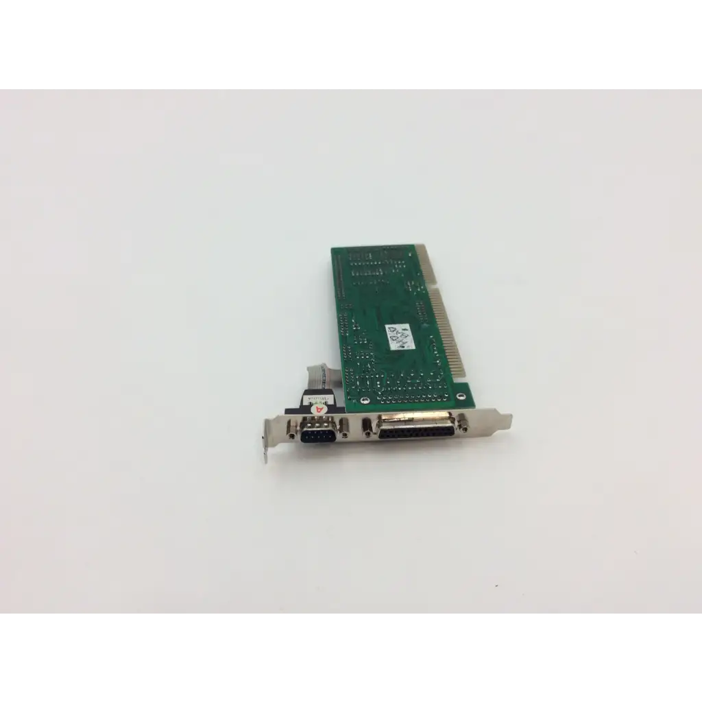 Green circuit board isa multi expansion card with metallic connectors and small white label for bbcf1-8 use