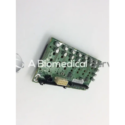 Green proliant sas backplane board with black and silver electronic components for biomedical service applications