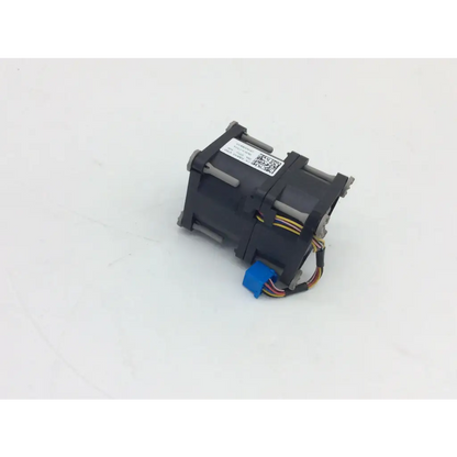 Black plastic motor with gray brackets and blue connector for 0g8khx dell poweredge r320 server cooling fan aids responsible electronics recycling