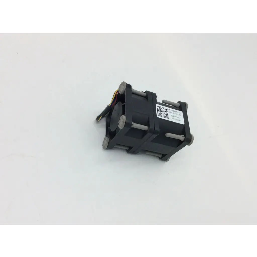 Black rectangular g8khx cooling fan with gray screws and qr code label for dell poweredge r320 r420 server biomedical service