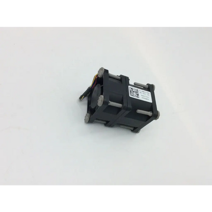 Black rectangular g8khx cooling fan with gray screws and qr code label for dell poweredge r320 r420 server biomedical service