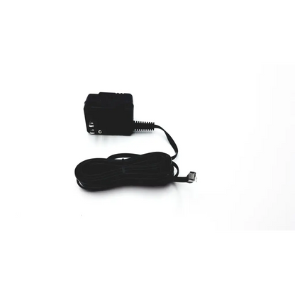 Black rectangular transformer ad4-171 2923sm power adapter with coiled cable and metallic connector for class 2 use
