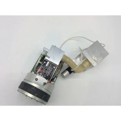 Silver metallic cylindrical biomedical device with exposed circuit board and beige tubing for hamilton galileo ventilator replacement parts