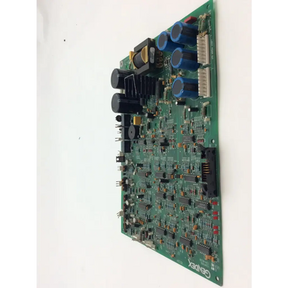Green printed circuit board with blue and black capacitors for 1998 dental gendex 9000 xray replacement parts biomedical service