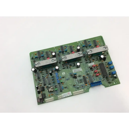 Green printed circuit board with black and blue components in v752866e1 pcba board used for biomedical service