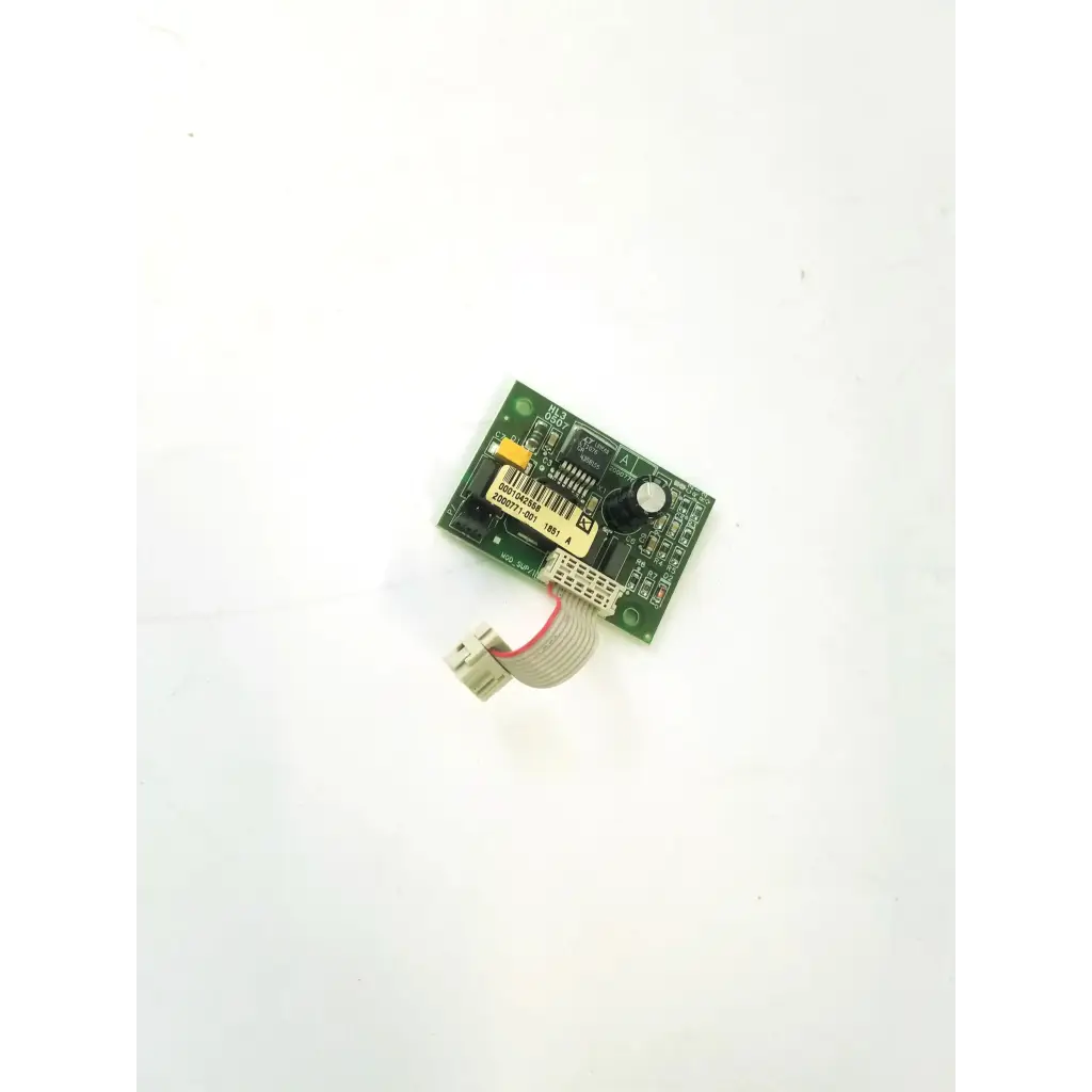 Green control board bbcb3-8b 2000770-001 with integrated components and flexible ribbon cable connector