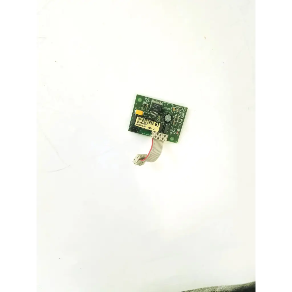 Green rectangular control board bbcb3-8b with flexible ribbon cable attached for board bbcb3-8b 22523sm product 2000770-001