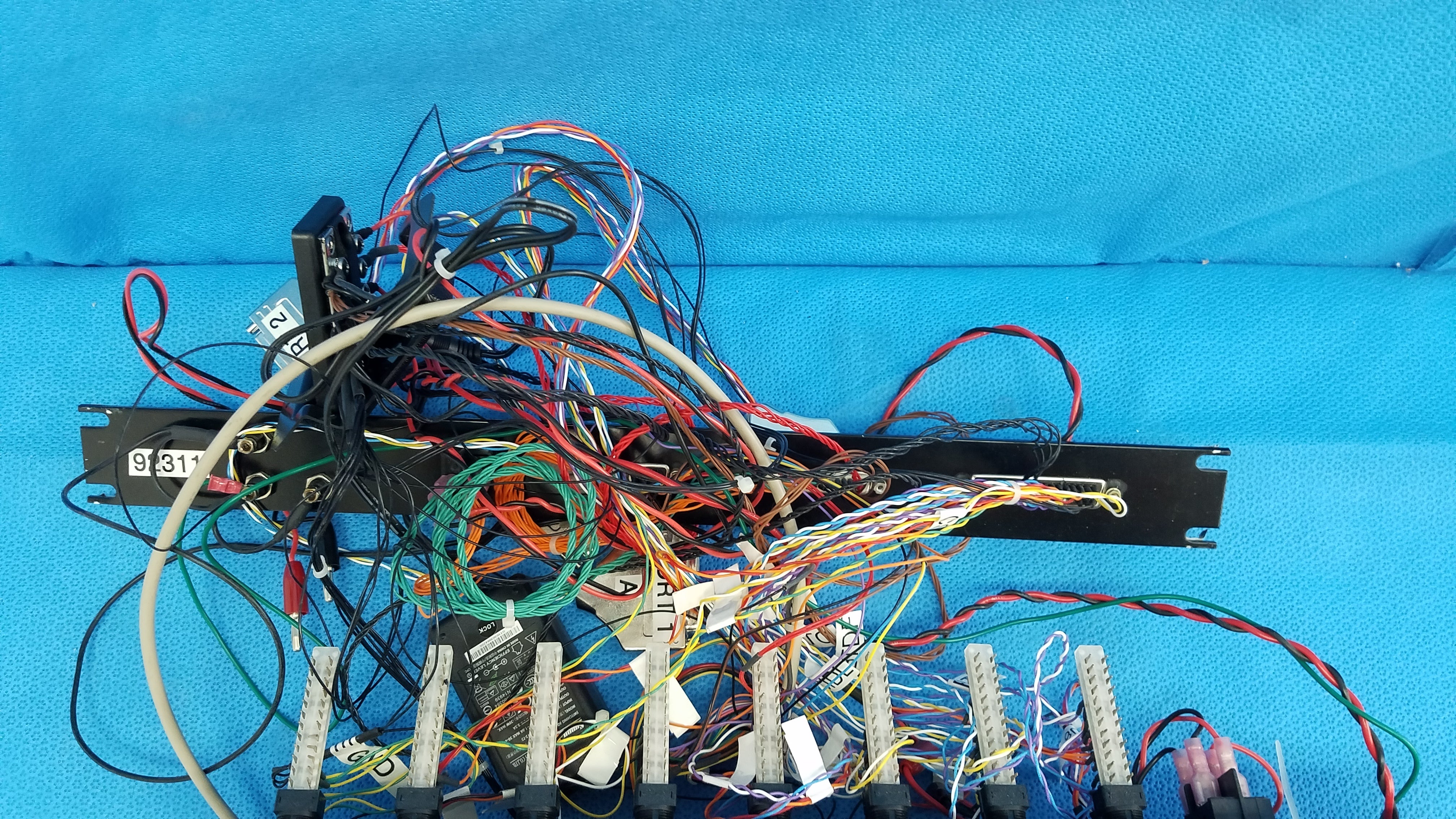 Load image into Gallery viewer, 19-Inch Rackmount Communications Test Signal Switch Control Panel Interface Chassis Assembly With Wire Harness