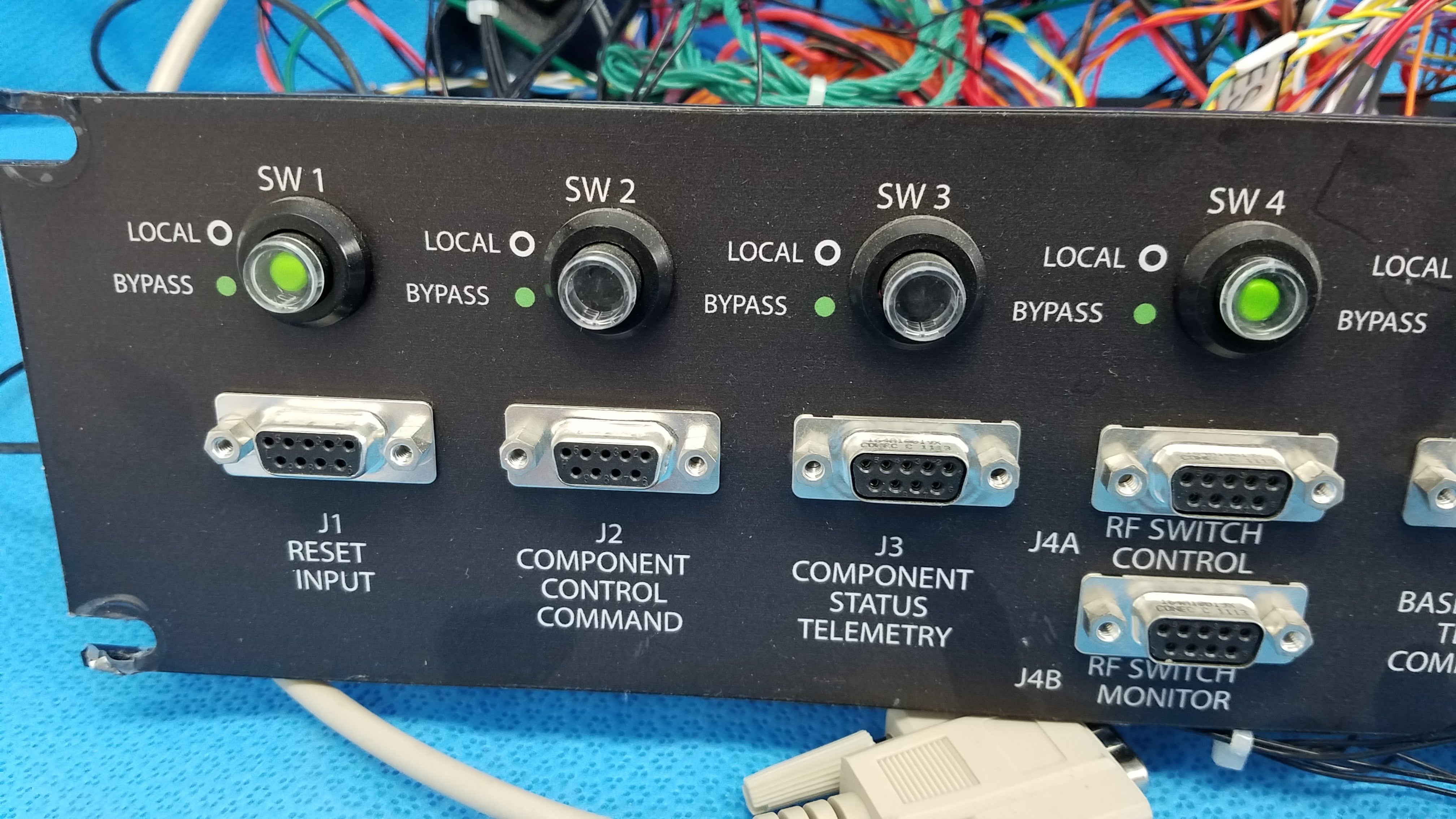 Load image into Gallery viewer, 19-Inch Rackmount Communications Test Signal Switch Control Panel Interface Chassis Assembly With Wire Harness