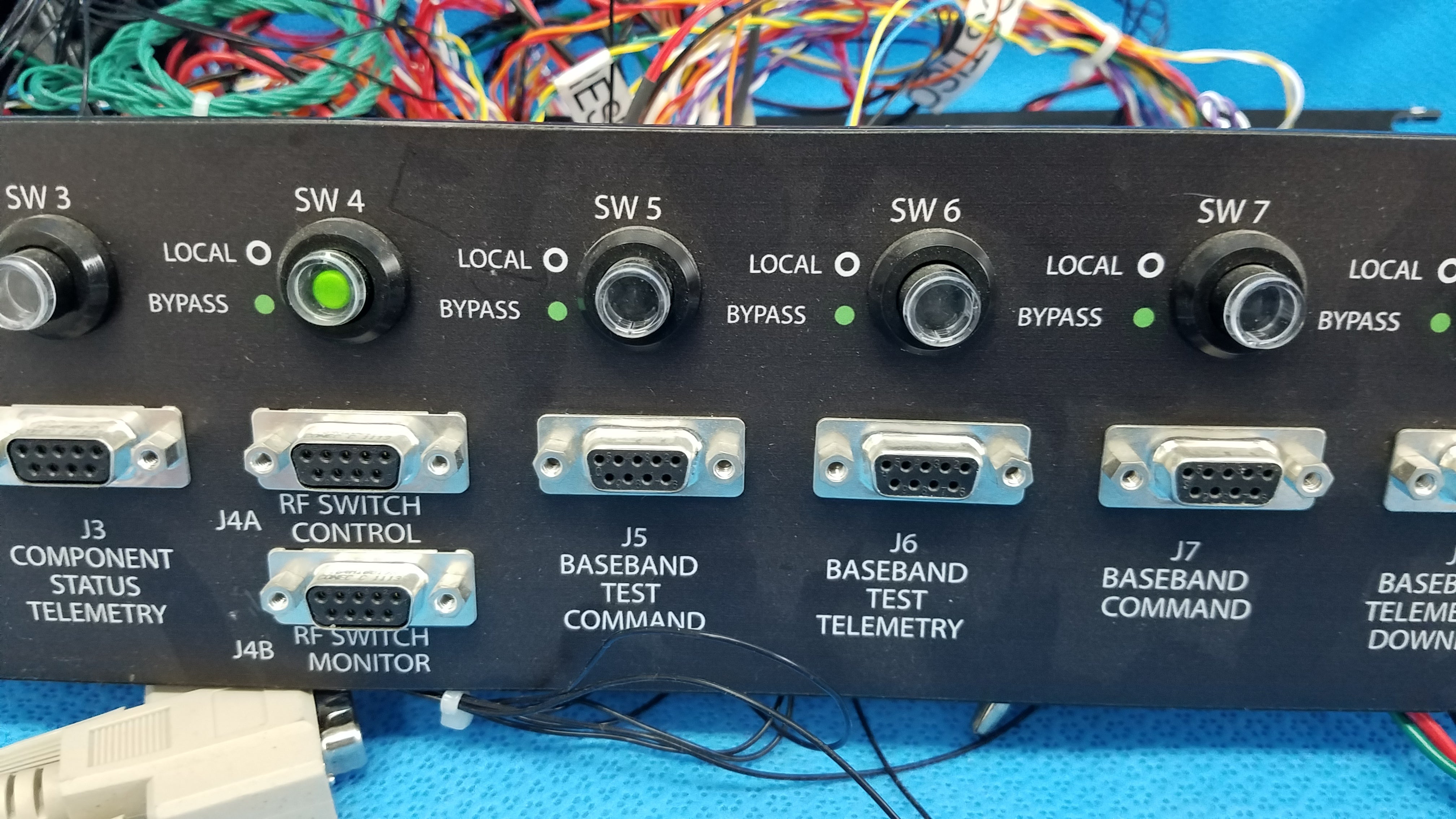 Load image into Gallery viewer, 19-Inch Rackmount Communications Test Signal Switch Control Panel Interface Chassis Assembly With Wire Harness