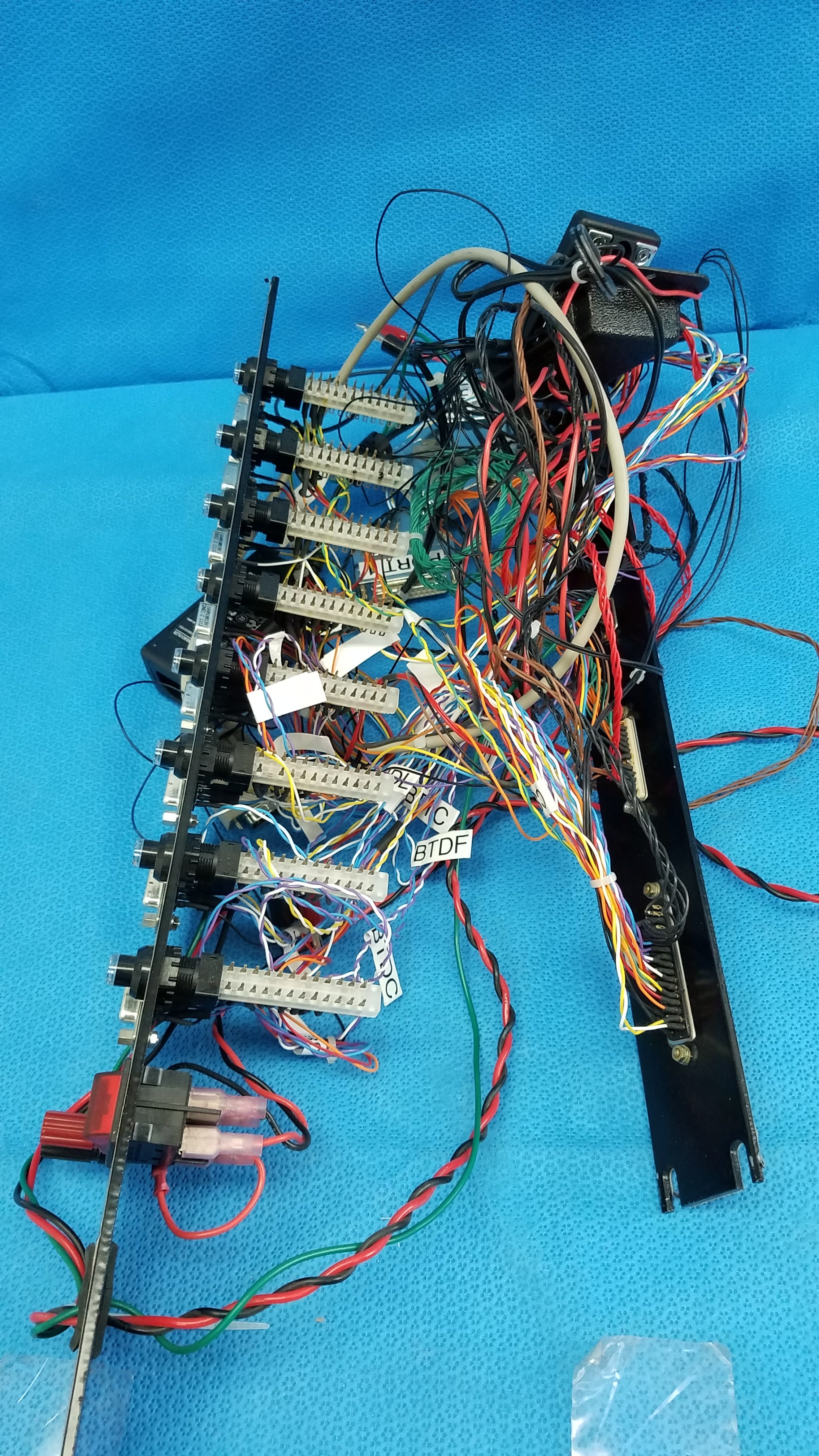Load image into Gallery viewer, 19-Inch Rackmount Communications Test Signal Switch Control Panel Interface Chassis Assembly With Wire Harness
