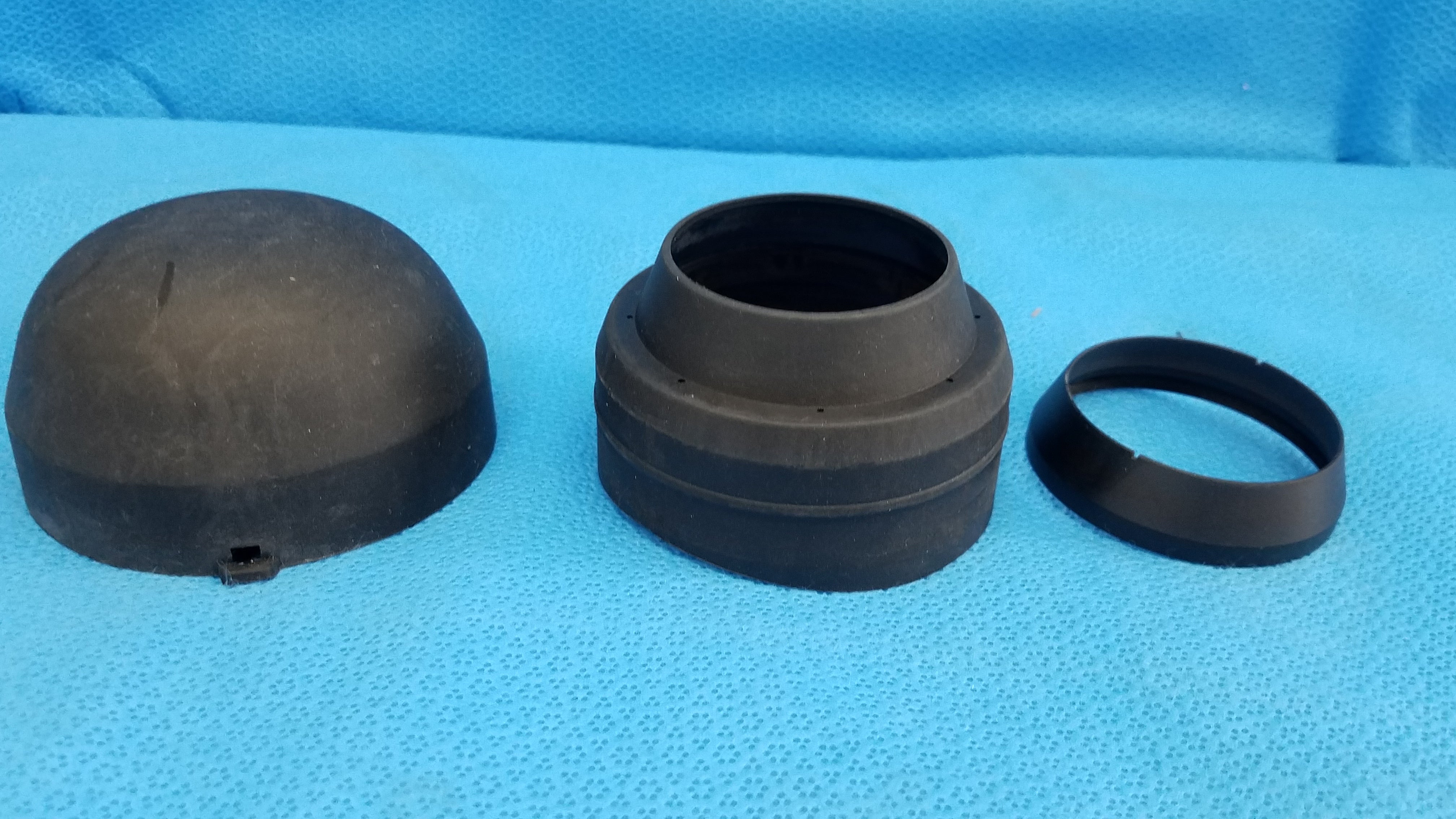 Load image into Gallery viewer, Internal Objective Lens Rubber Dust Cap Viewfinder Bellows &amp; Alignment Ring 3-Piece Set For Topcon TRC-NW8 Fundus Retinal Camera