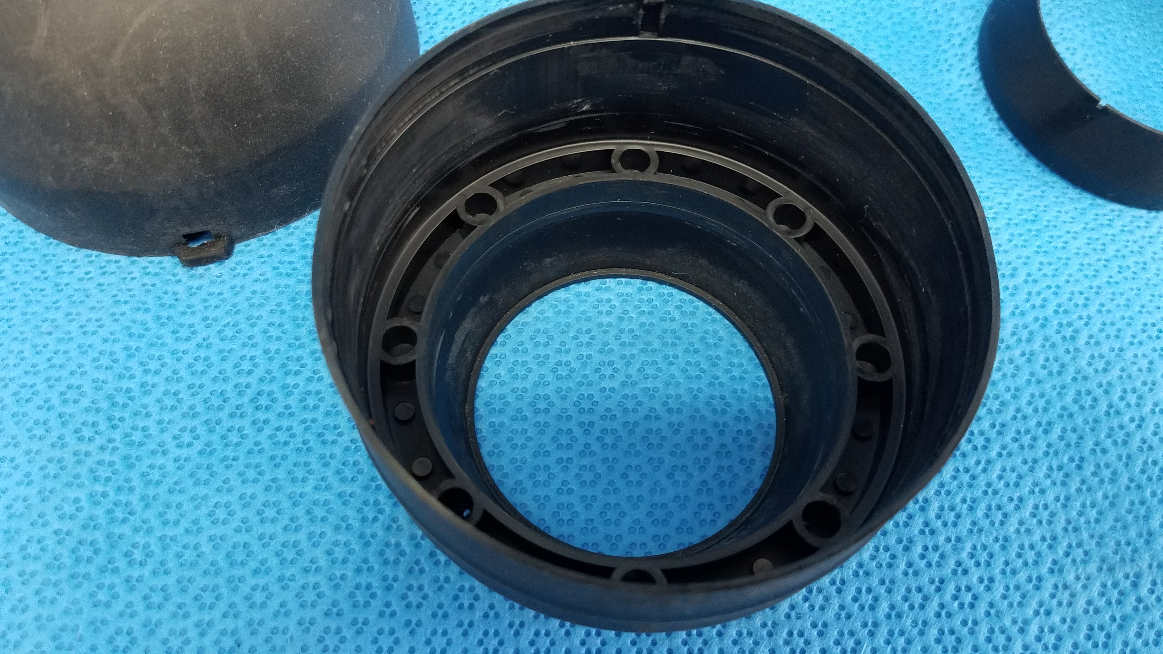 Load image into Gallery viewer, Internal Objective Lens Rubber Dust Cap Viewfinder Bellows &amp; Alignment Ring 3-Piece Set For Topcon TRC-NW8 Fundus Retinal Camera