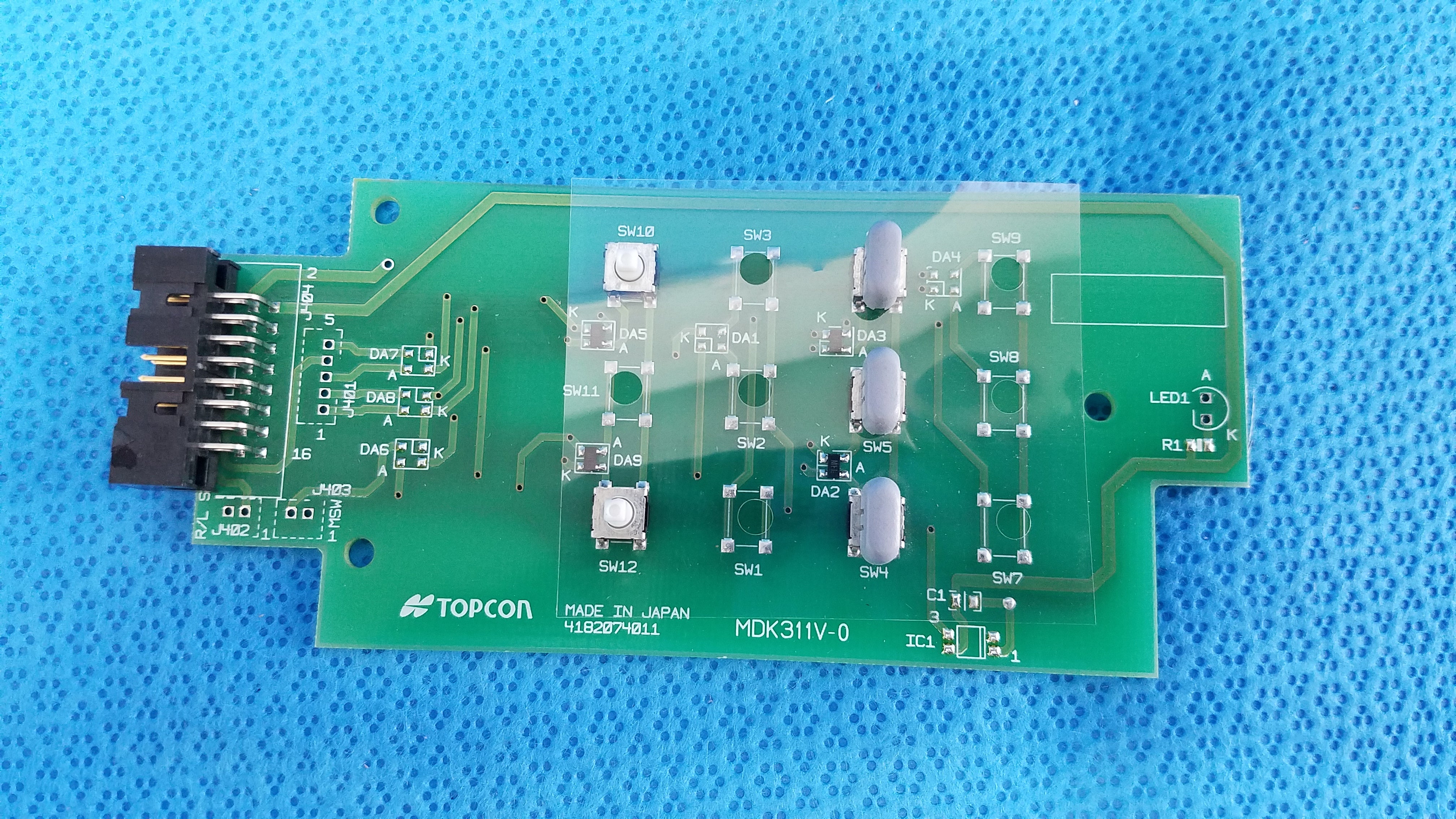 Load image into Gallery viewer, MDK311V-0 Control Panel Button Switch Circuit Board 4182074011 For Topcon TRC-NW6SF Retinal Camera