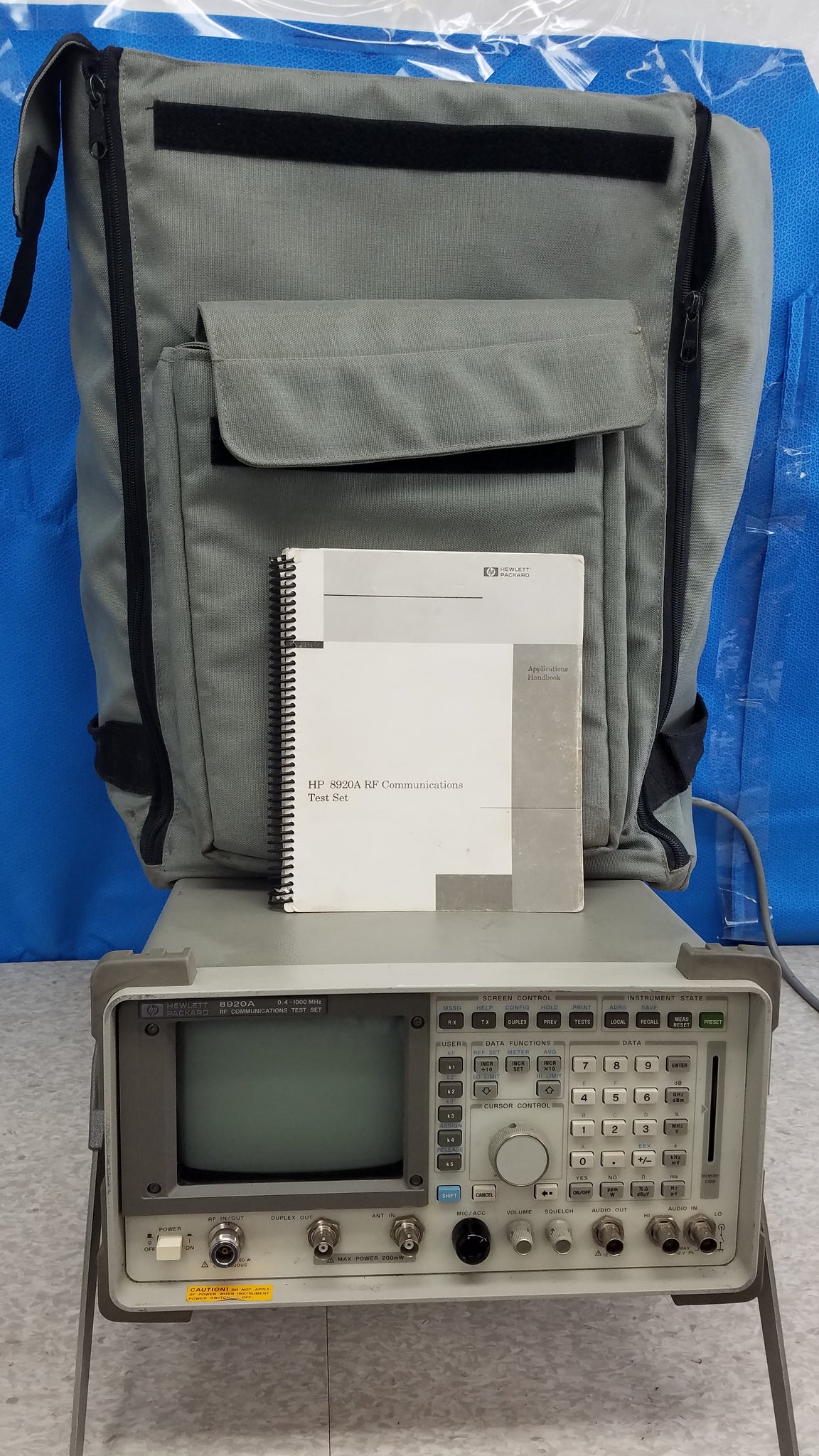 HP Hewlett Packard 8920A RF Communications Test Set With Bag 0.4-1000 ...
