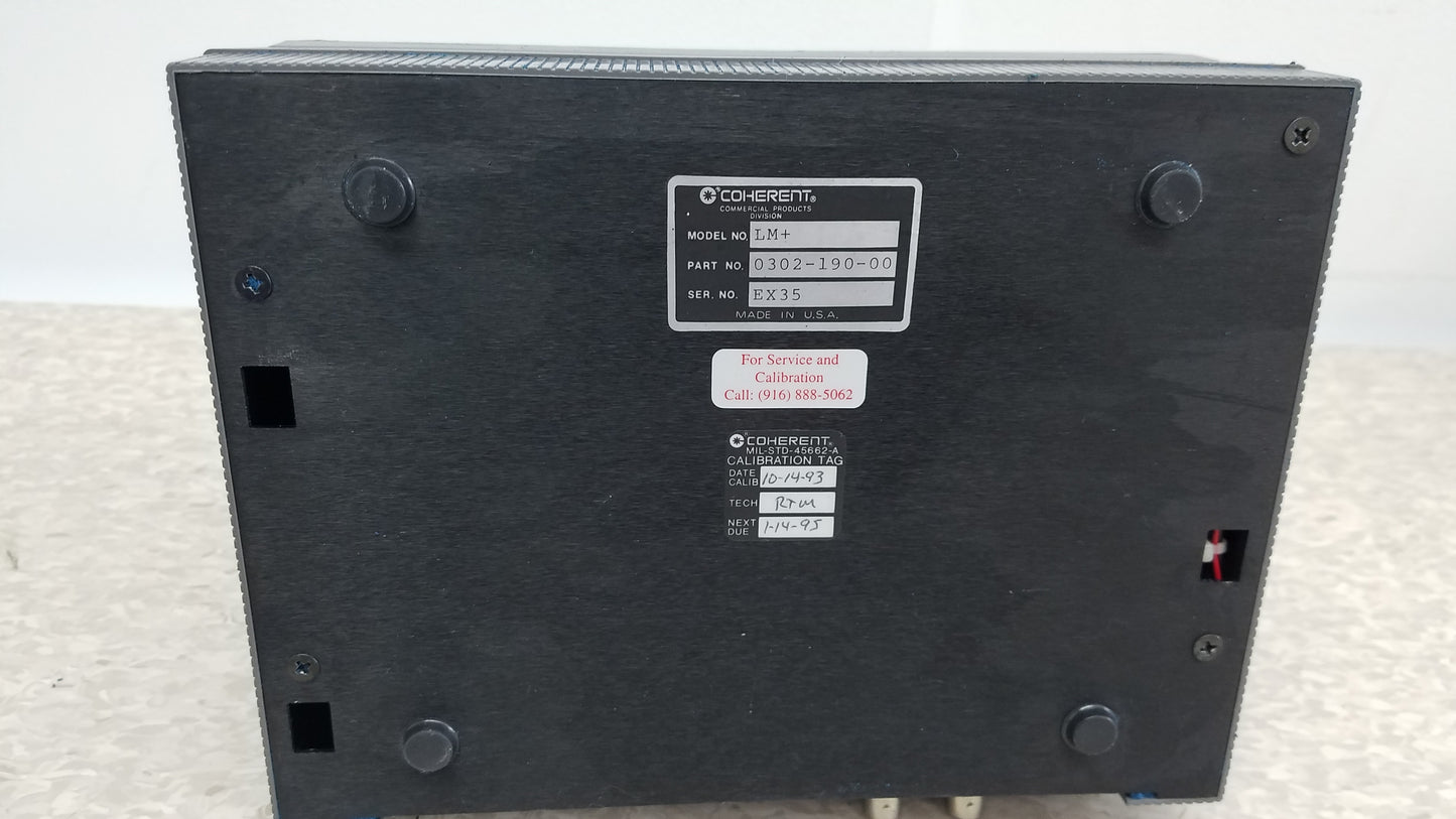 Coherent LabMaster+ Laser Power Meter P/N 0302-190-00  With 2 Sensor Heads & Damage Test Slide