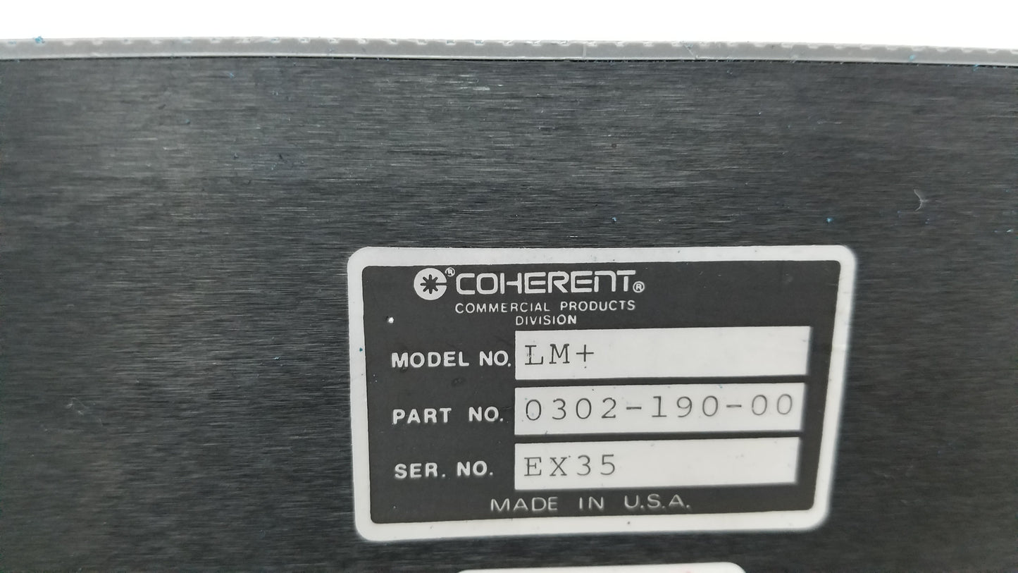 Coherent LabMaster+ Laser Power Meter P/N 0302-190-00  With 2 Sensor Heads & Damage Test Slide